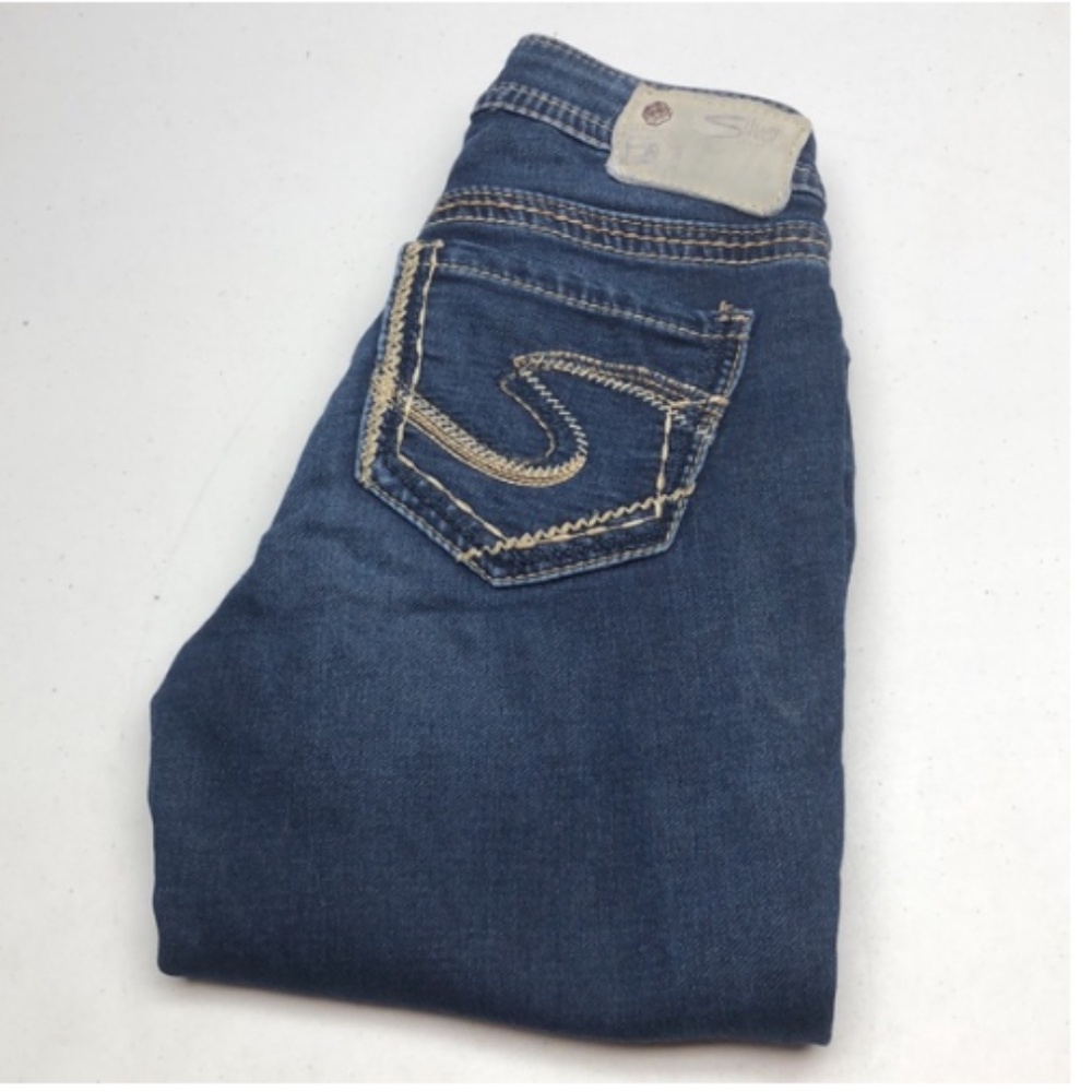 STRETCH SILVER SUKI JOGA MID PENCIL SKINNY JEANS 24x31 ⭐️